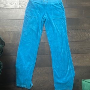 Juicy couture velour blue pants. Small, perfect condition